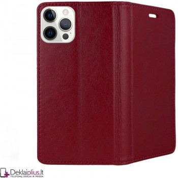 Telone dirbtinos odos atverčiamas dėklas - bordo spalvos (Apple Iphone 13 Pro) Telone dirbtinos odos atverčiamas dėklas - bordo spalvos (Apple Iphone 13 Pro)